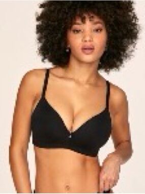 34DD Classic Black Wireless T-Shirt Bra